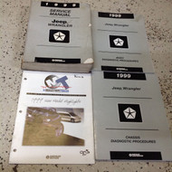 1999 JEEP WRANGLER Service Repair Shop Manual Set W Diagnostics + Highlights Bk