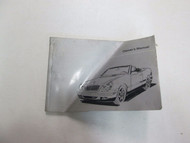 1999 Mercedes Benz Model CLK 320 Cabriolet Owners Manual STAINED WORN FACTORY 99