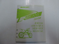 1999 Suzuki RM250 Owners Service Manual OEM FACTORY P/N 9901137E5303A