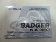 2000 2001 Yamaha YFM80M (C) Badger Owners Manual FACTORY OEM BOOK ***