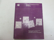 2000 Cummins M11 Engines Industrial Operation Maintenance Manual FADED FACTORY