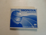 2000 Honda CBR600F4 CBR 600 F 4 Owners Operators Owner Manual OEM FACTORY x