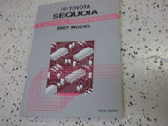 2007 Toyota Sequoia Electrical Wiring Diagram Service Shop Repair Manual EWD 07