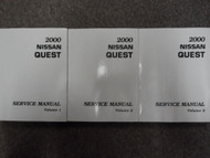 2000 Nissan Quest Service Shop Repair Workshop Manual 3 Volume Set FACTORY NEW