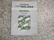 2000 Toyota Camry Solara Convertible Electrical Wiring Diagram Manual EWD OEM