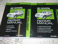 2000 Toyota LAND CRUISER Service Shop Repair Workshop Manual Set NEW
