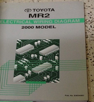 2000 Toyota MR2 Electrical Wiring Diagram Troubleshooting Shop Manual EWD OEM