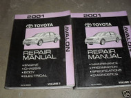 2001 Toyota Avalon Service Repair Shop Workshop Manual Set OEM FACTORY