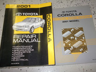 2001 TOYOTA COROLLA Service Repair Shop Workshop Manual SET W EWD Factory