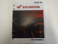 2002 2003 2004 2005 2006 2007 2008 HONDA VTX1800 N R S T Service Manual NEW X