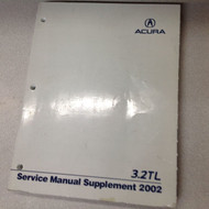 2002 Acura 3.2TL 3.2 TL Service Shop Repair Workshop Manual Supplement OEM NEW