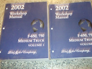 2002 Ford F-650 750 Medium Truck Service Shop Workshop Repair Manual Set OEM