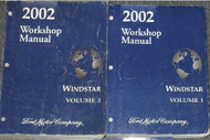 2002 FORD WINDSTAR MINI VAN Service Shop Workshop Repair Manual Set OEM