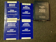 2002 JEEP WRANGLER Service Shop Repair Workshop Manual Set W Diagnostic + Labor