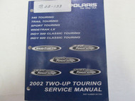 2002 Polaris Two Up Touring Indy Sport Trail Service Repair Manual Used OEM ***