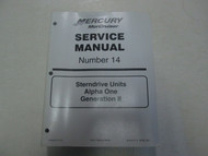 2002 Mercury MerCruiser #14 Sterndrive Units Alpha 1 Generation 2 Service Manual