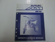 2002 SUZUKI RM85 RM 85 Service Shop Repair Manual P/N 99011-02B77-03A OEM x