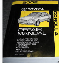 2002 TOYOTA COROLLA Service Repair Workshop Shop Manual OEM FACTORY