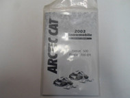 2003 Arctic Cat Snowmobile Firecat 500 700 EFI Operators Owners Manual OEM