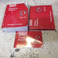 2003 FORD ESCAPE Service Shop Repair Workshop Manual W EWD & Towing Booklet Worn