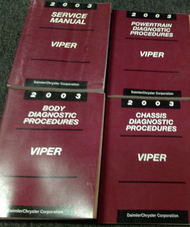 2003 DODGE VIPER MODELS Service Shop Repair Manual Set W Diagnostics OEM