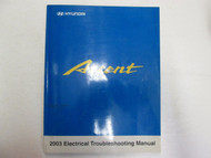 2003 HYUNDAI ACCENT Electrical Troubleshooting Wiring Manual EWD EVTM STAINS 03