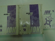 2003 SATURN ION Service Shop Repair Manual 3 Volume Set Incomplete Used Wear ***
