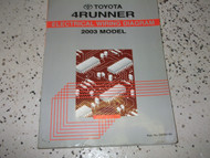 2003 Toyota 4RUNNER Electrical Wiring Diagram Shop Manual OEM EWD WTM