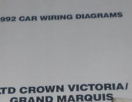 1992 Mercury Grand Marquis & Ford Crown Victoria Fold Out Wiring Diagrams OEM