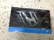 2007 HONDA CIVIC SEDAN Factory Owners Manual NEW Book Glove Book 2007 HONDA X