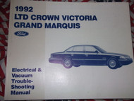1992 Mercury Grand Marquis & Ford Crown Victoria Electrical Vacuum Wiring Manual