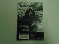 2007 Can Am Can-Am Outlander 500 650 800 EFI Operators Guide Owners Manual NEW