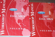 2007 Ford Edge Lincoln MKX Service Shop Workshop Repair Manual Set OEM Factory