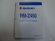 2007 Suzuki RM-Z450 Owners Shop Workshop Service Manual OEM x Factory