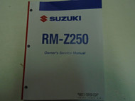 2007 Suzuki RM-Z250 RMZ250 Owners Service Repair Shop Manual Brand New