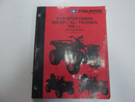 2008 Polaris Sportsman 500 EFI X2 Touring 500 H.O. Service Shop Manual NEW