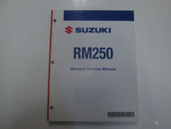 2008 Suzuki RM 250 RM250 Owners Service Shop Repair Manual x OEM Factory