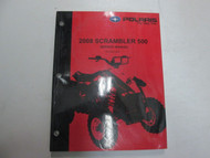 2008 Polaris Scrambler 500 Service Repair Shop Workshop Manual NEW FACTORY
