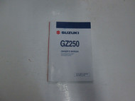 2008 Suzuki GZ250 Owners Operators Owner Manual NEW