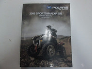 2009 Polaris Sportsman XP 550 Service Repair Manual PN 9921830 FACTORY OEM NEW