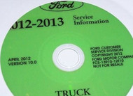 2012 FORD F150 F-150 TRUCK Service Shop Repair Information Manual CD NEW
