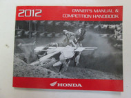 2012 HONDA CRF250R CRF 250R Owner's Manual & Competition Handbook