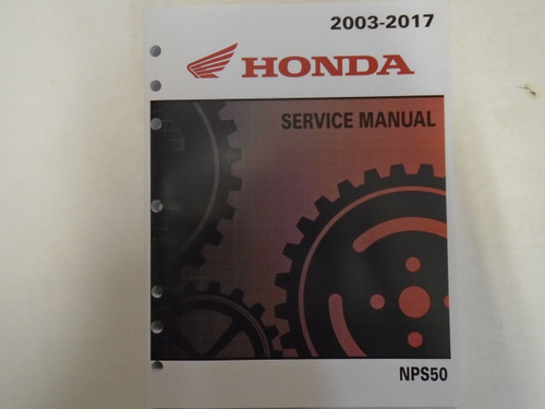 2013 2014 2015 2016 2017 Honda NPS50 RUCKUS Service Shop Repair Manual