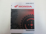 2015 2016 2017 HONDA TRX680FA/FGA RINCON FOUR TRAX Service Repair Shop Manual