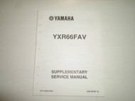 2006 Yamaha YZR66FAV Supplementary Service Manual FACTORY OEM BOOK 06 DEAL
