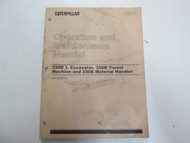 Caterpillar 330B L Excavator Forest Machine Operation & Maintenance Manual STAIN