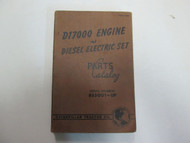 Caterpillar D17000 Engine Diesel Electric Set Parts Catalog 8S5001-UP STAINS OEM