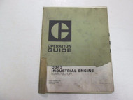 Caterpillar D343 Industrial Engine Operation Guide Manual DAMAGED STAINS FACTORY