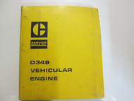 Caterpillar D348 Vehicular Engine Service Shop Repair Manual BINDER CAT D348 x