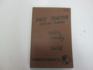 Caterpillar DW21 Tractor Gasoline Starting Parts Catalog Manual 86E1-UP OEM DEAL